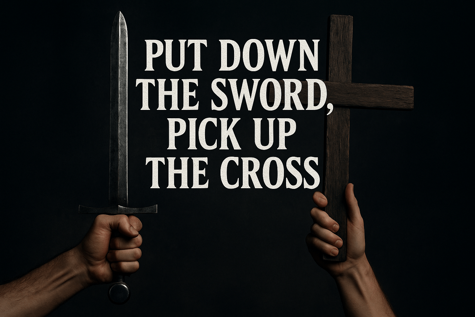 Put Down the Sword, Pick Up the Cross - Native Supply