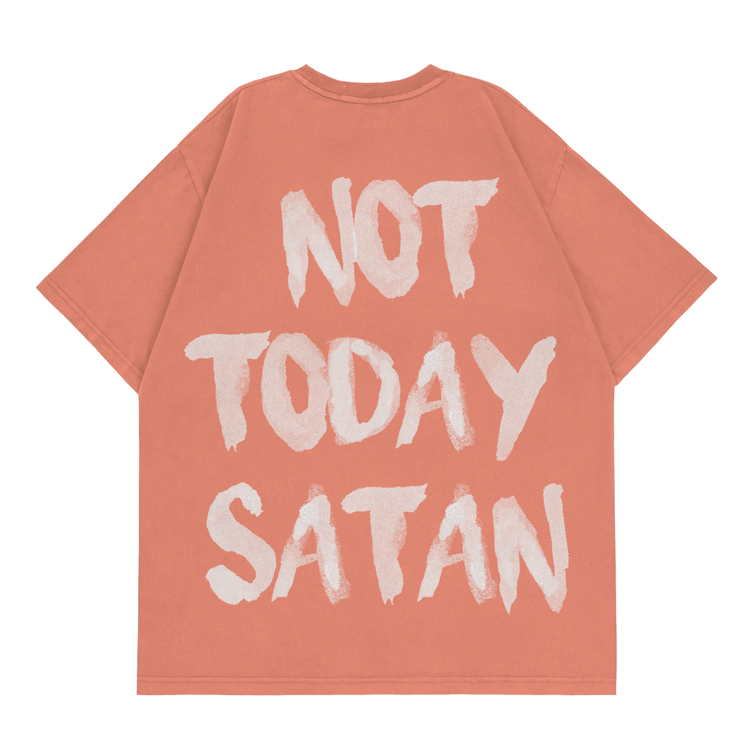 HGA Not Today Satan Fashion Fit Tee (Peach)