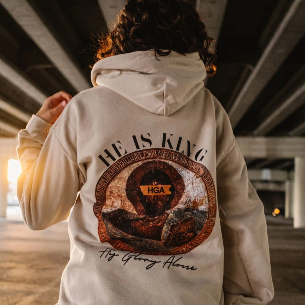 HGA He is King Sand Hoodie - Hoodie