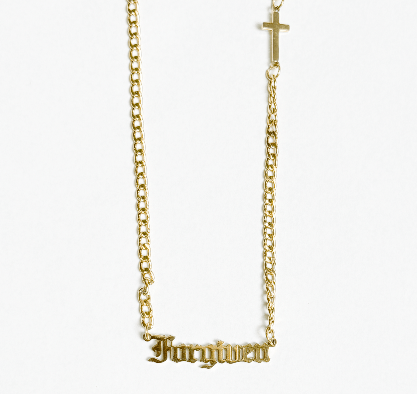 Forgiven Ancient Letter - Gold Necklace - 