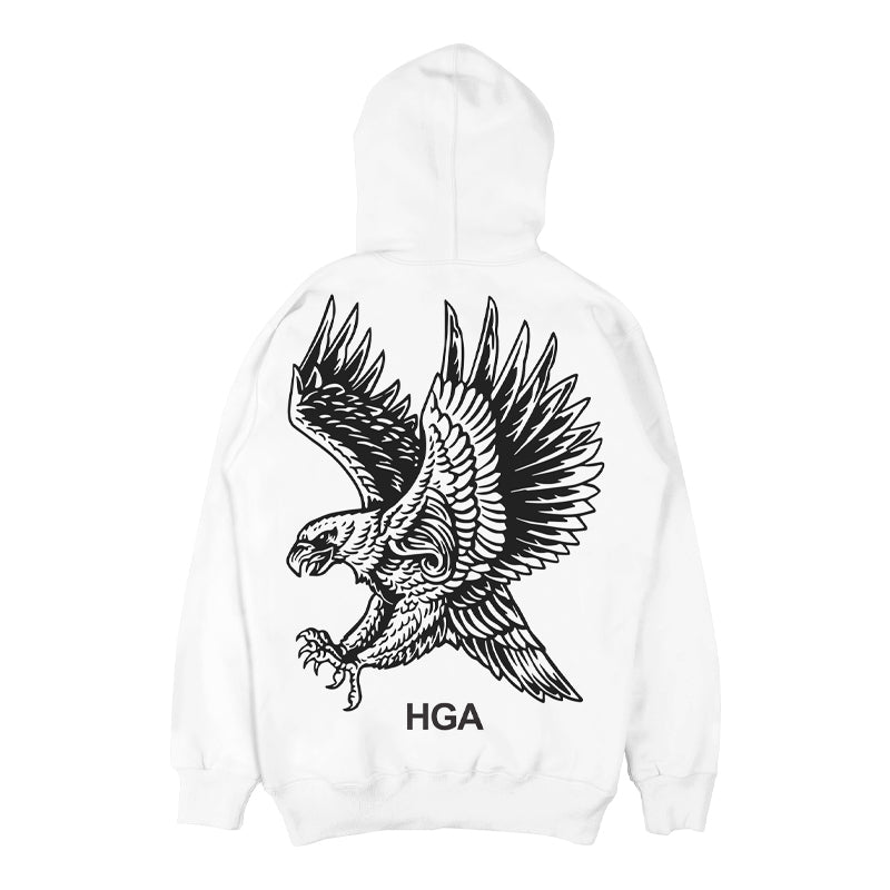 HGA Eagle Comfort Hoodie - (White) - Hoodie
