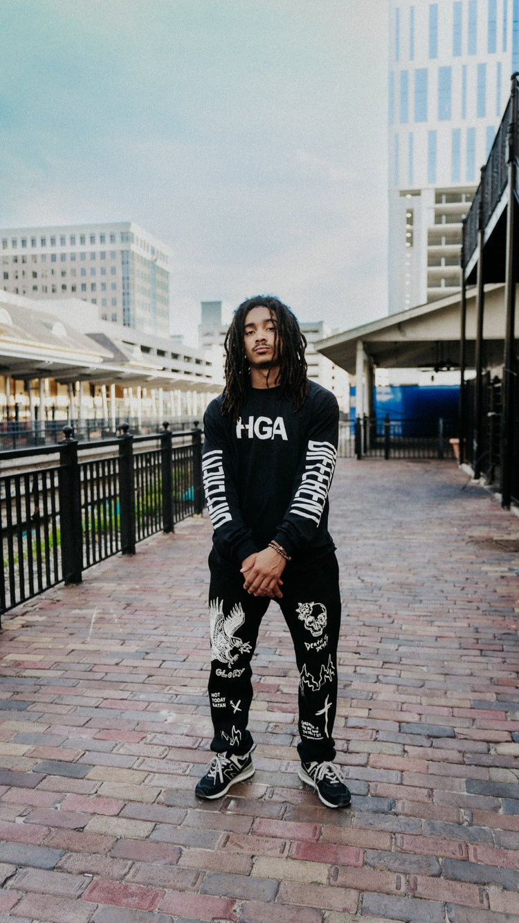 HGA Eagle Comfort Sweatpants (Black) - 