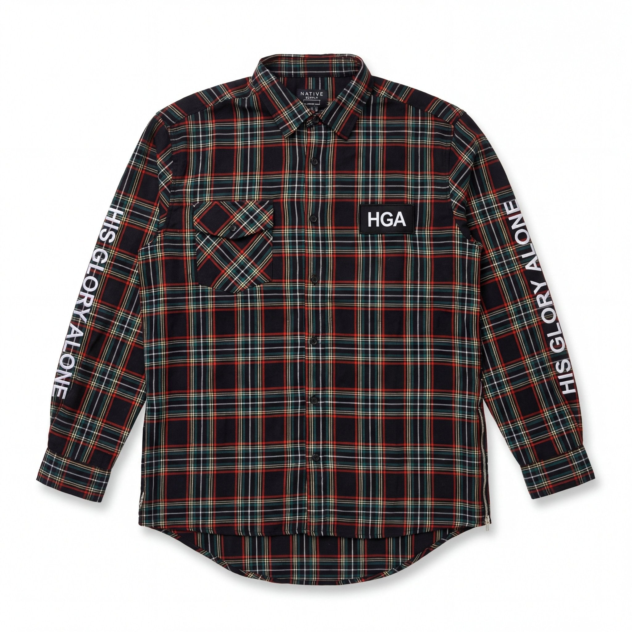 HGA Lion of Judah Flannel (Black) - Longsleeve Tees