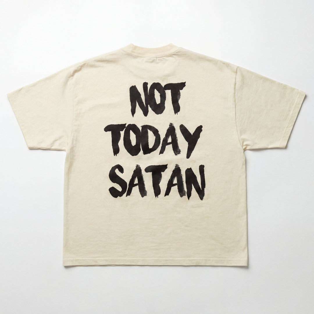 HGA Not Today Satan Fashion Fit Tee (Cream) - Shirt