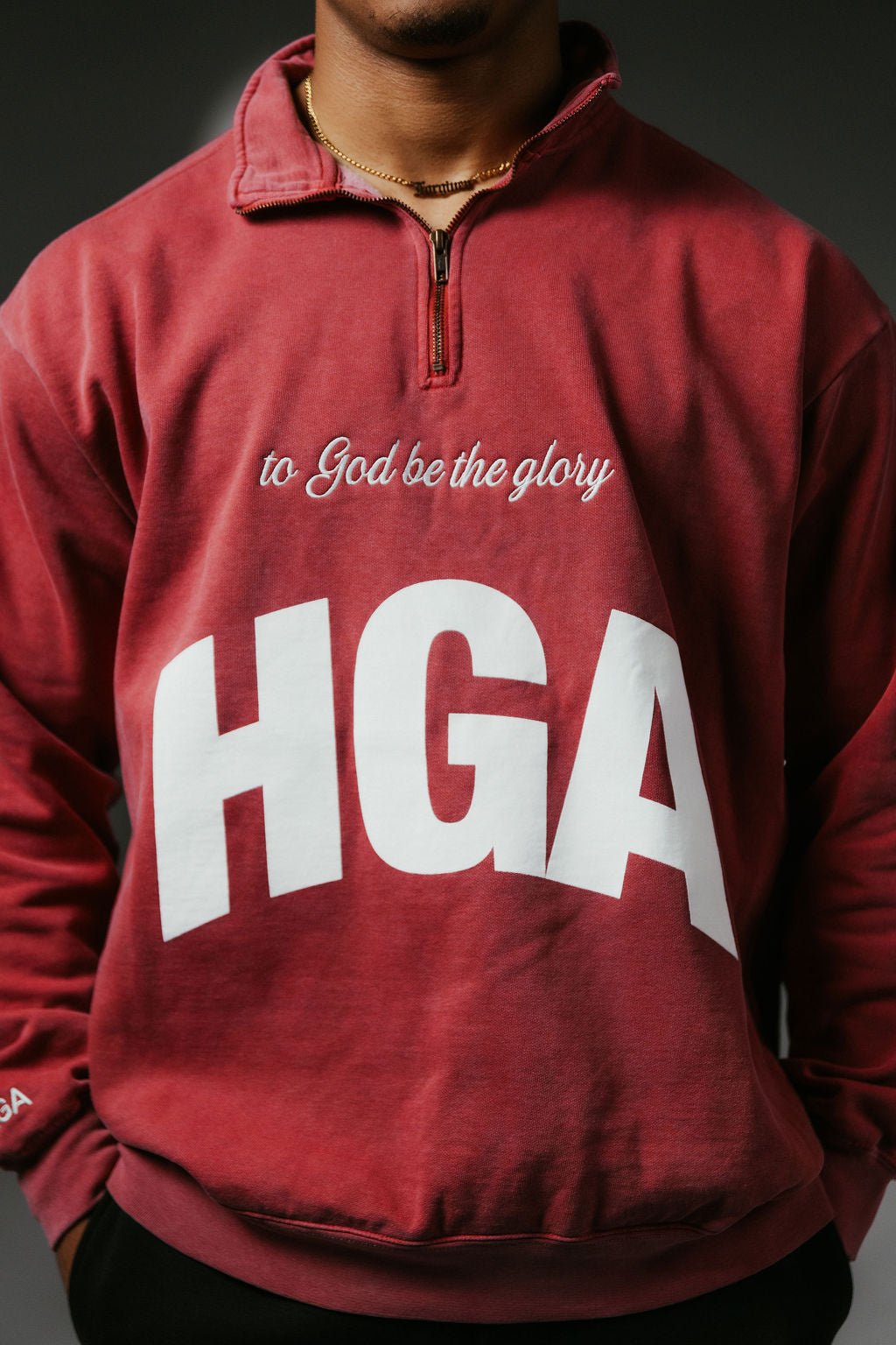 No Other King Quarter - Zip (Crimson) - Windbreaker