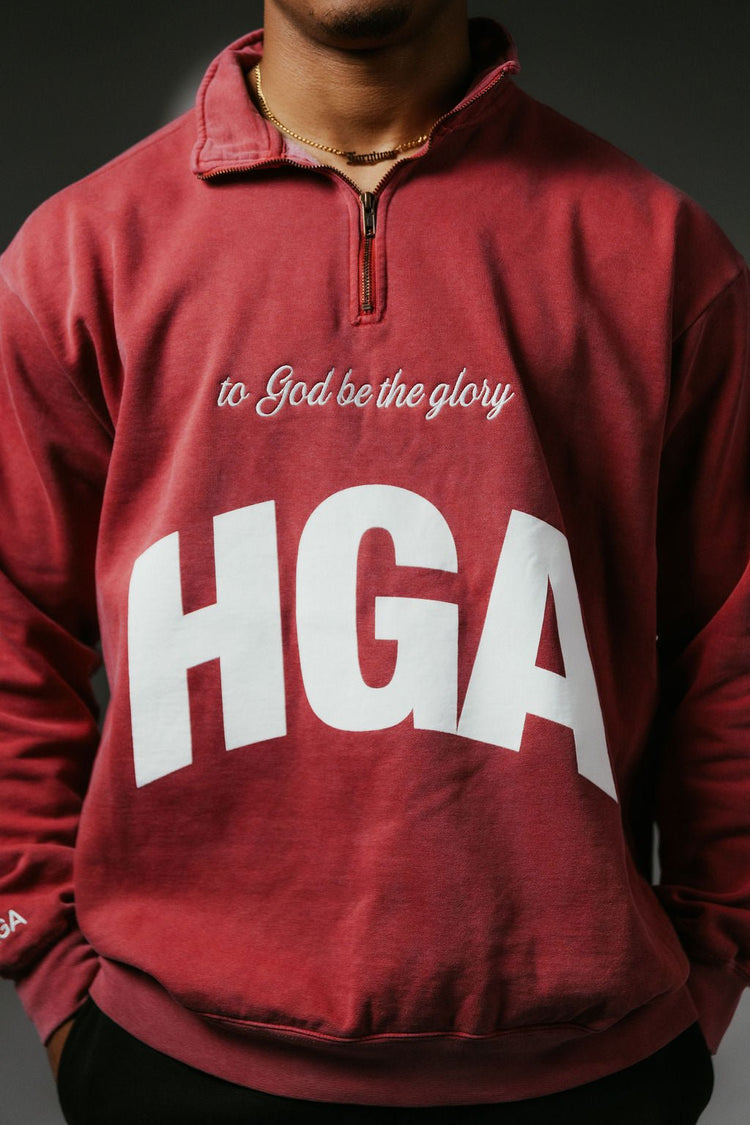 No Other King Quarter - Zip (Crimson) - Windbreaker