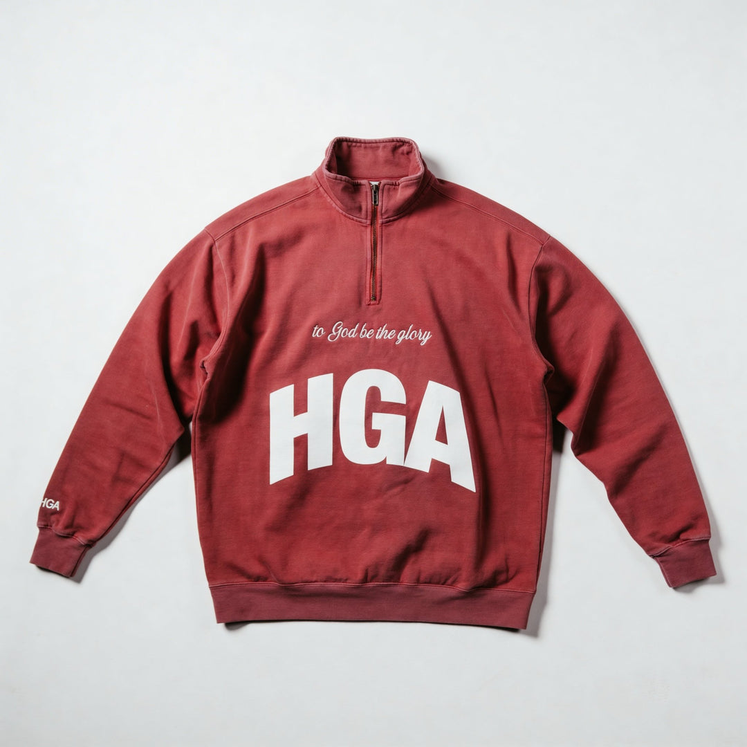 No Other King Quarter - Zip (Crimson) - Windbreaker