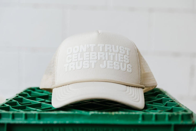 Trust Jesus Trucker Hat (cream) - Hats