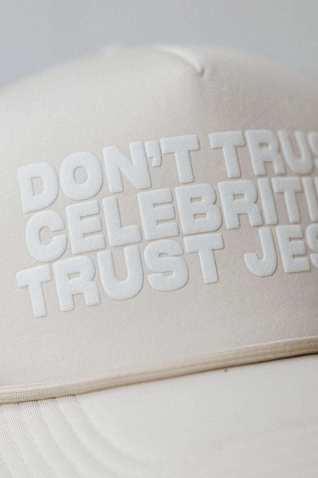 Trust Jesus Trucker Hat (cream) - Hats