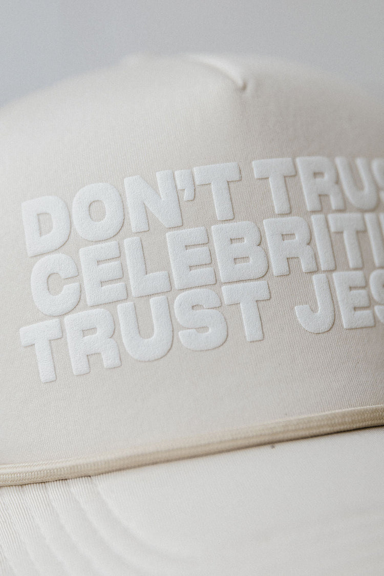 Trust Jesus Trucker Hat (cream) - Hats