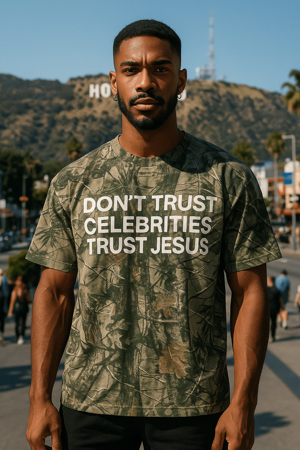 Trust Jesus Vintage Camo Tee - 